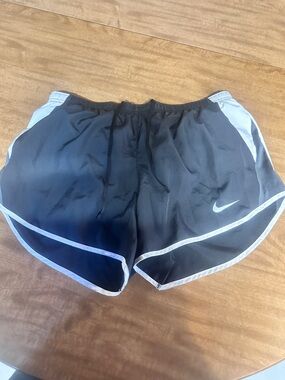 Nike Black Shorts with White Trim Athletic Running Shorts